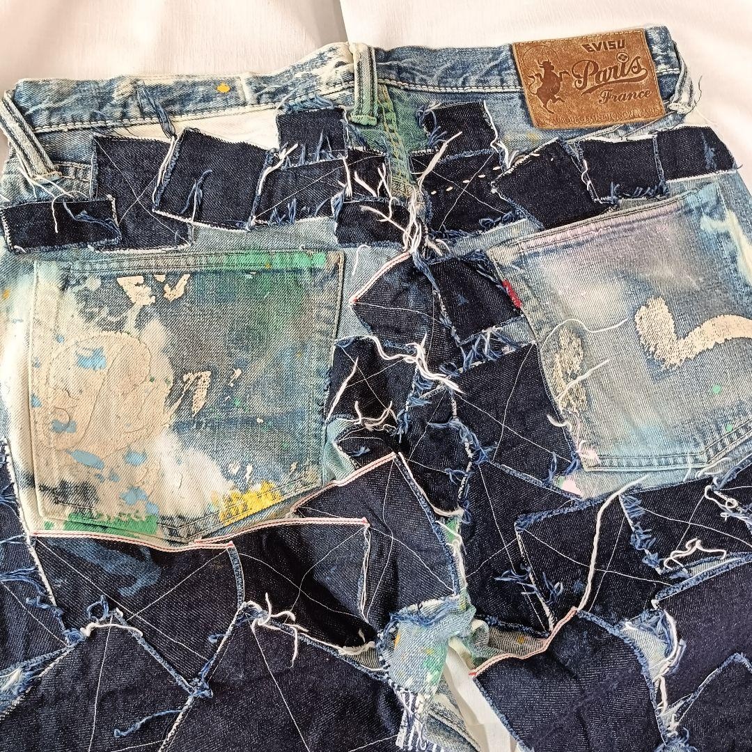 Remake Remake Denim Evisu Jeans Patchwork One of … - image 11