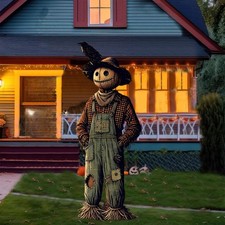 39" Halloween Decorations Outdoor Yard Signs with Stakes, Large 3-Tiered Lighted