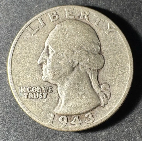 1943-P Silver Washington Quarter (Circulated) - (#2057) Very Fine Condition