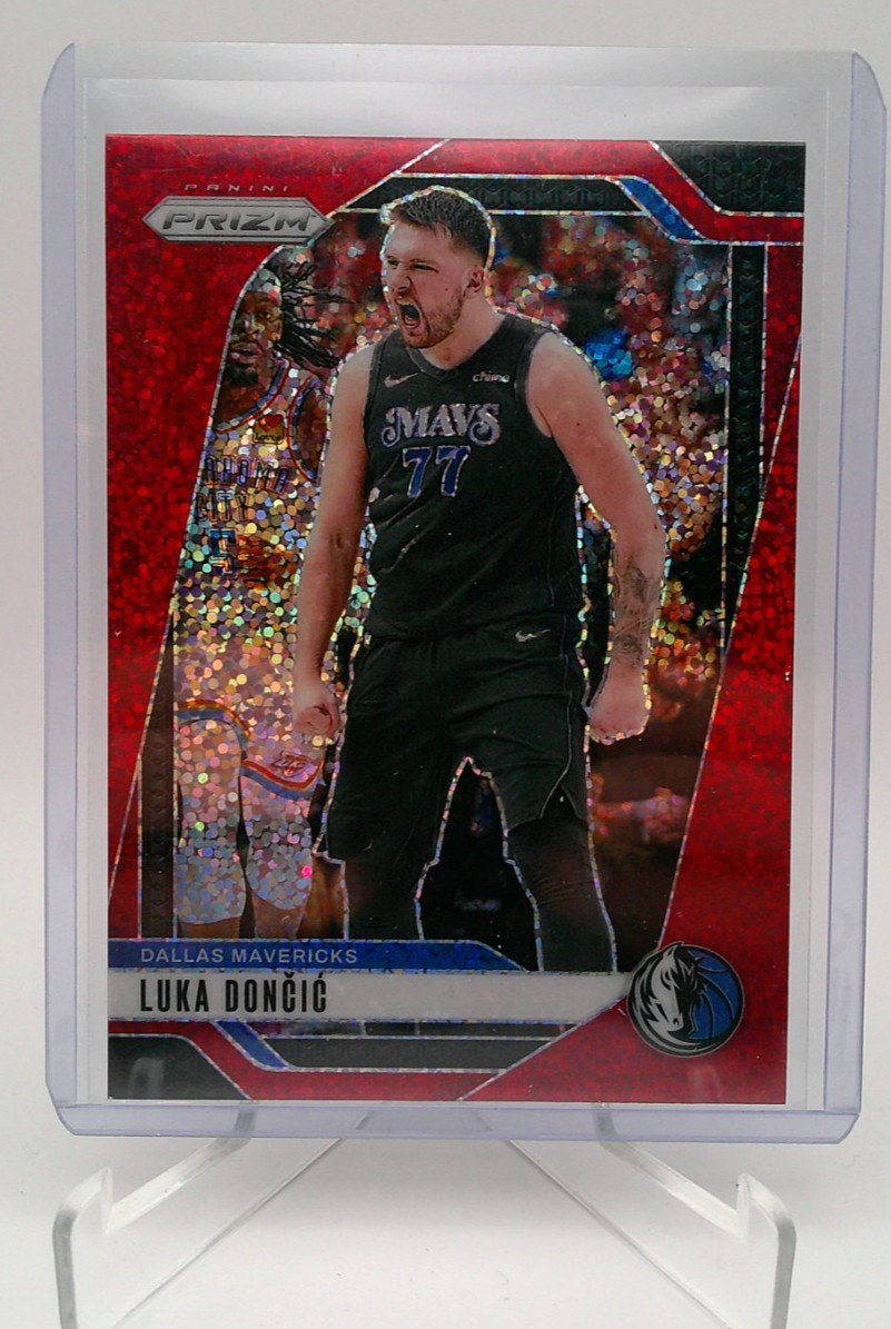 LUKA DONCIC 2024-25 Panini Prizm #89 Red Sparkle Prizm