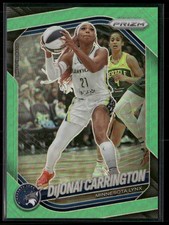 2025 Panini Prizm WNBA #9 DiJonai Carrington Lime Green Prizm /225 Lynx