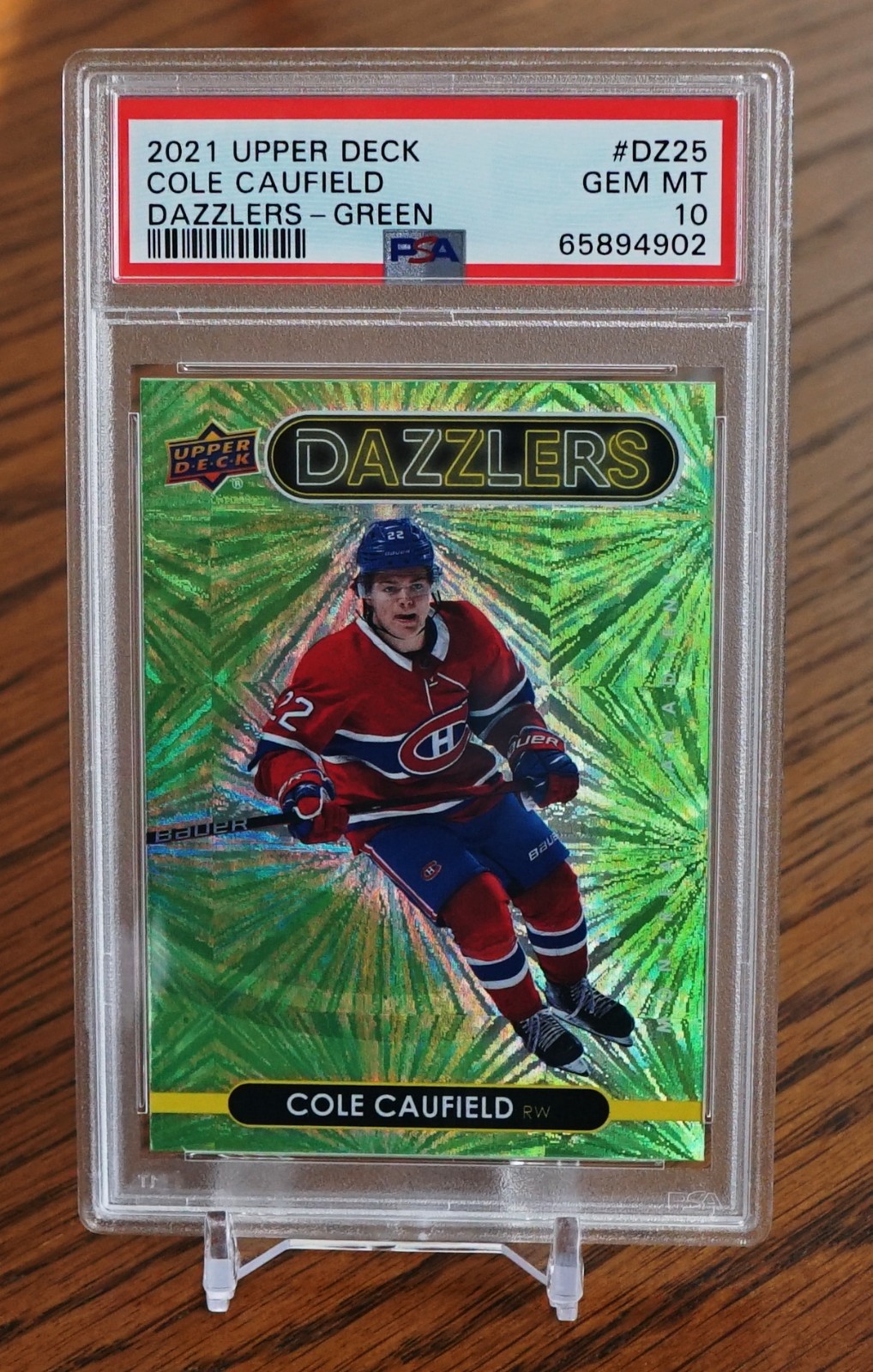 2021-22 Upper Deck Series 1 Dazzlers-Green * COLE CAUFIELD #DZ25 * 💎 PSA 10 💎