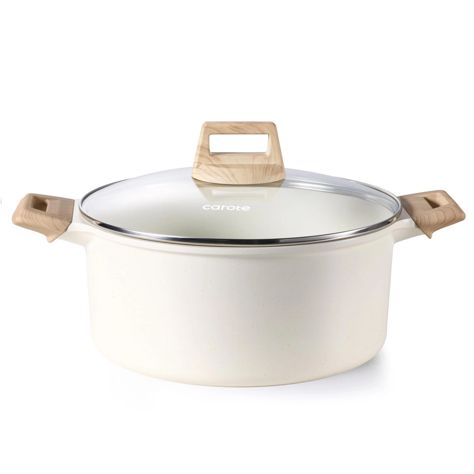 6 Qt Nonstick Stock Pot with Lid Soup Pot, 6 Quart Casserole with Lid, Easy t...