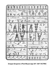 VICTRIX Grappes Sergents à Pied Moyen-âge XII°- XIII° Figurines 28mm plastique