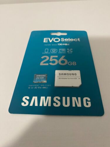 Samsung Electronics EVO Select 256GB MicroSDXC UHS-I U3 130MB/s Full HD & 4K UHD - Picture 1 of 3