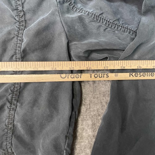 GAP Jacket Women XS Petite Black Bomber Cafe Racer Zipper Pockets Ribbed Collar - Picture 6 of 8