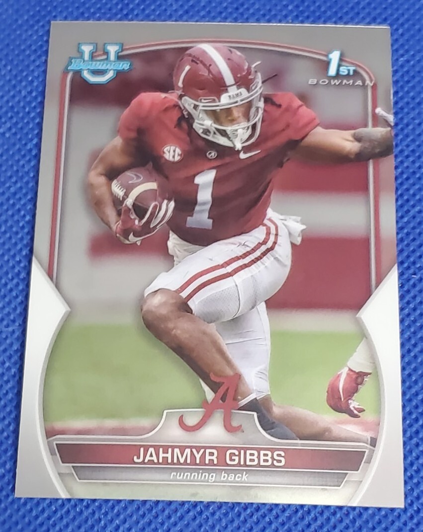 Jahmyr Gibbs 2022 Bowman Chrome University #82 Detroit Lions