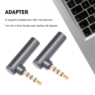 L Shape Audio Adapter Aluminum Alloy Jack Connector for Aux