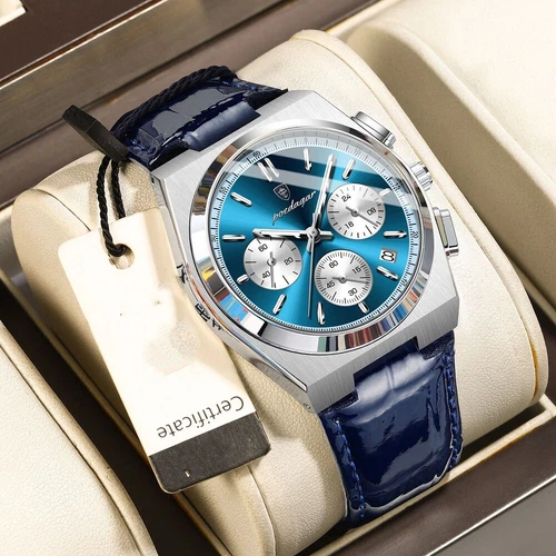 Luxus Herrenuhr Wasserdicht Leuchtend Chronograph Datum Quarz Herrenuhren Geschenk - Bild 16 von 32