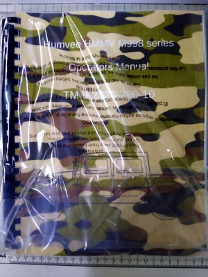 HMMV M998 Humvee Operators Manual Printed & Comb Bound TM 9-2320-280-10