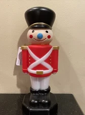 Christmas Holiday Time 11” Blow Mold Table Top Soldier Lights Up New 2022
