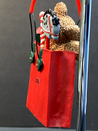 Kurt Adler Holly Bearies - Gift Bag Bear Horse Candy Christmas Tree Ornament B20 - Picture 12 of 21