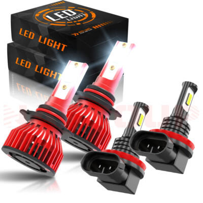 For Chrysler 200 2013-2015 - 4X LED Headlight High Low Beam + Fog Light Bulb C9L