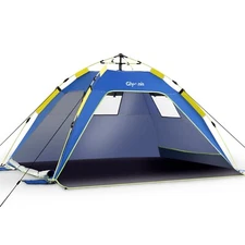 Glymnis Pop Up Beach Tent Sun Shade Shelter for 4 Person with UPF 50+ Easy Se...