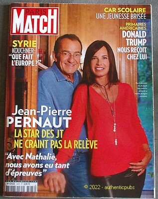 PARIS MATCH NR. 3483 JEAN PIERRE PERNAUT PHIL COLLINS TRUMP 18. BIS 24. FEBRUAR 2016