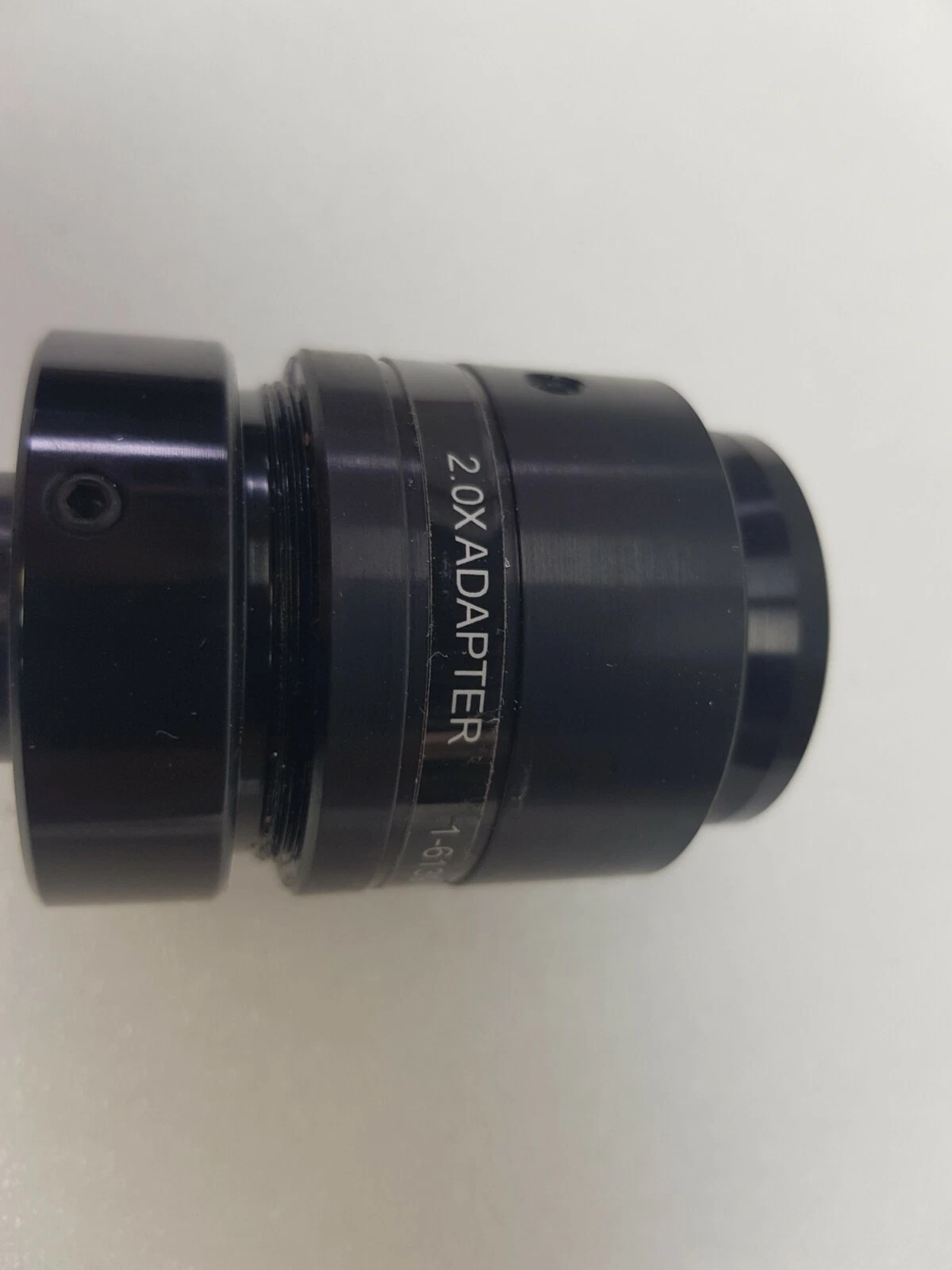 Close-up of the 2.0X ADAPTER engraving on the Navitar 1-61390
