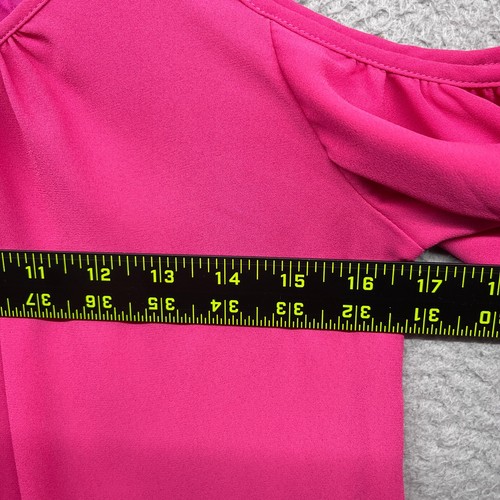 INC Womens Blouse Pink Short Cold Shoulder Sleeve Spaghetti Strap Scoop Size M - Picture 7 of 9