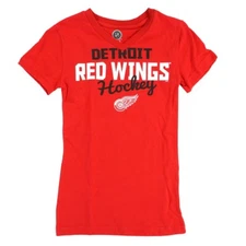 Detroit Red Wings Outerstuff NHL Girls Red V-Neck Short Sleeve T-Shirt