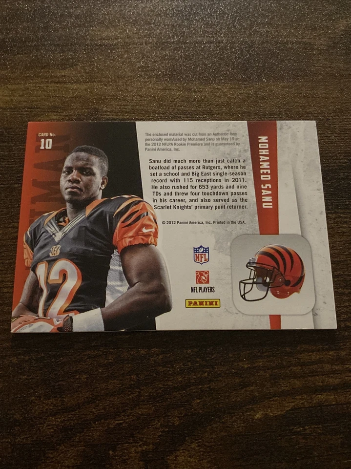 2012 Rookies and Stars Freshman Orientation Jerseys #10 Mohamed Sanu D3280* - Image 2 of 2