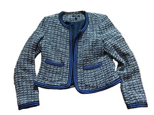 Rafaella Petites Women Open Front Blazer Jacket Size 8P Lined Pockets Preppy