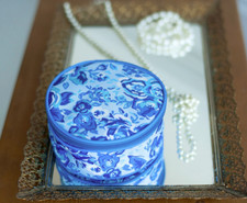 Travel Jewelry Case Blue Floral Brand New Luggage Small