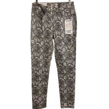 SEVEN7 Women's Tummyless Highrise Skinny Snake Skin Print Pants NWT Size 10