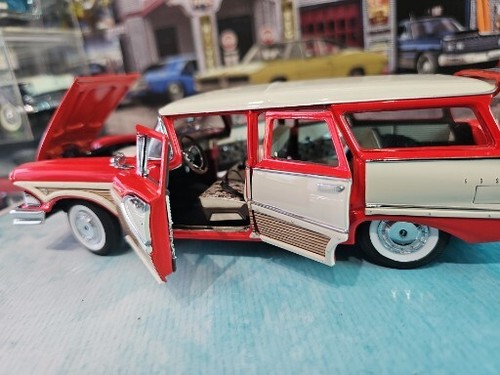 VINTAGE Danbury Mint 1958 Edsel Bermuda Station Wagon Ember Red BEAUTIFUL WAGON - Picture 20 of 24
