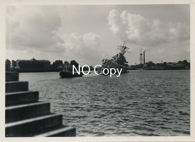 Foto Panzerschiff Deutschland wird geborgen Kranungsversuche 1935   X126