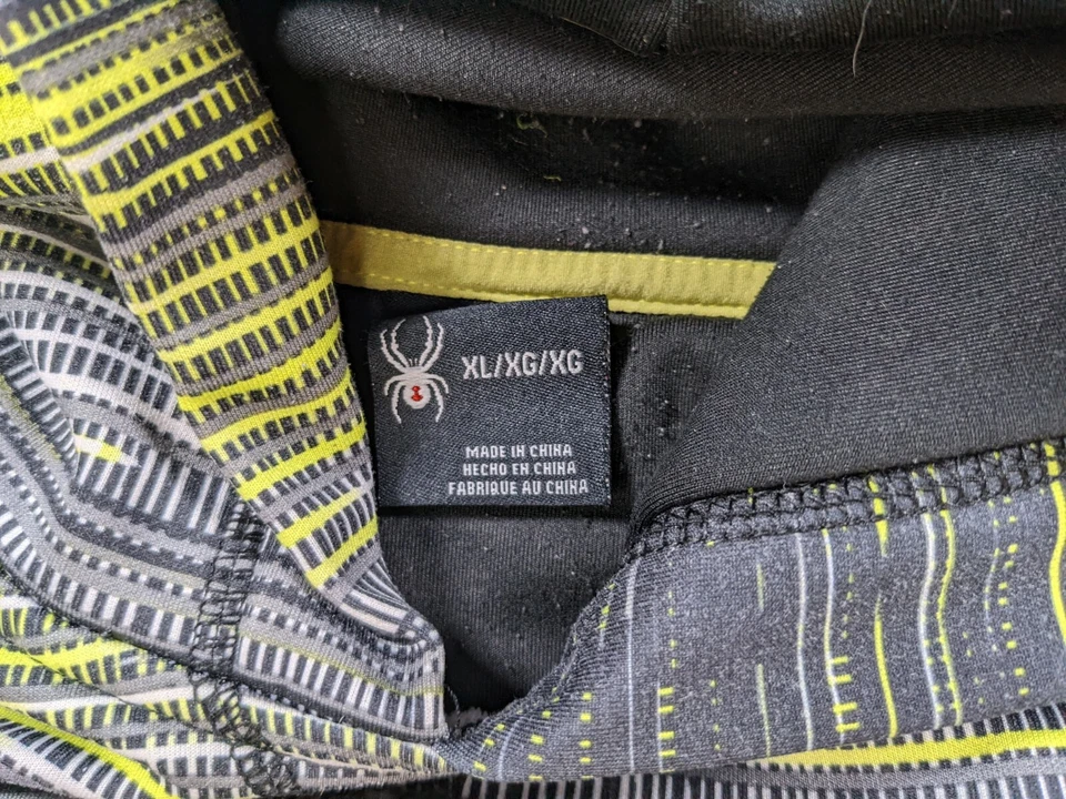 Moletom Spyder com capuz Youth XL (equivalente médio masculino) preto amarelo  - Imagem 3 de 4