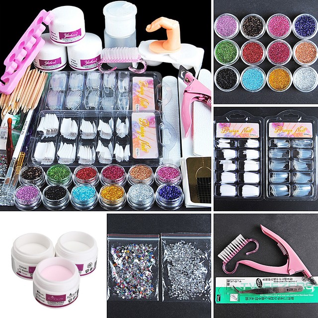 ACRYLIC POWDER Nail Dip Kit Manicure Nails Art DIY for Salon Home Use