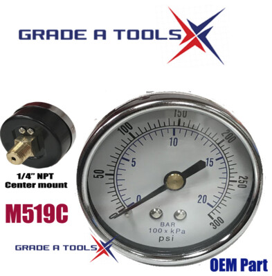 Champion Air Compressor Pressure Gauge, M519C -2'' CBM