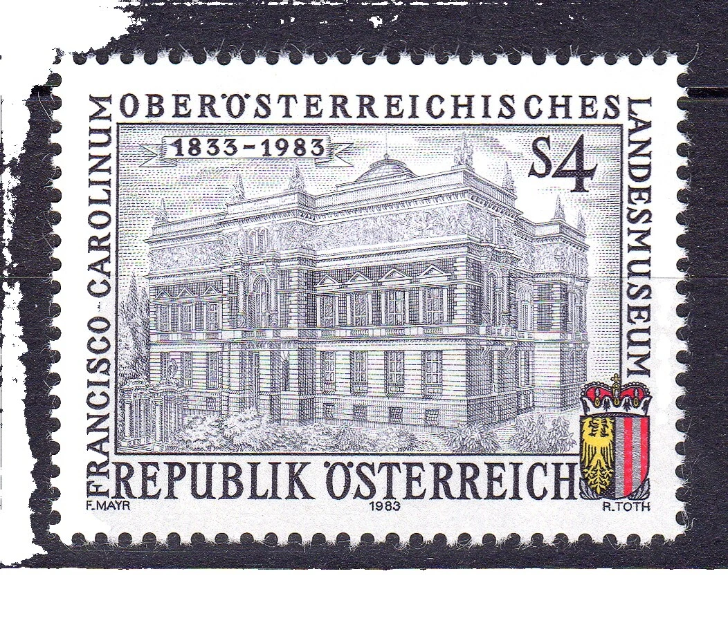 Estampillas austriaco multicolor arquitectura