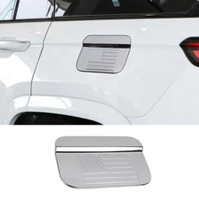 Chrome Fuel Filler Door Gas Tank Cap Cover Trim for Jeep Grand Cherokee 2021+