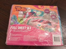 Trolls DreamWorks Full sheet set microfiber 2016 new in wrap