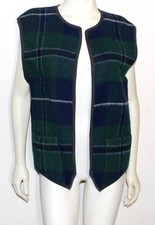 Jean Charles De Castelbajac Womens Plaid Wool Vest Ko And Co 60's