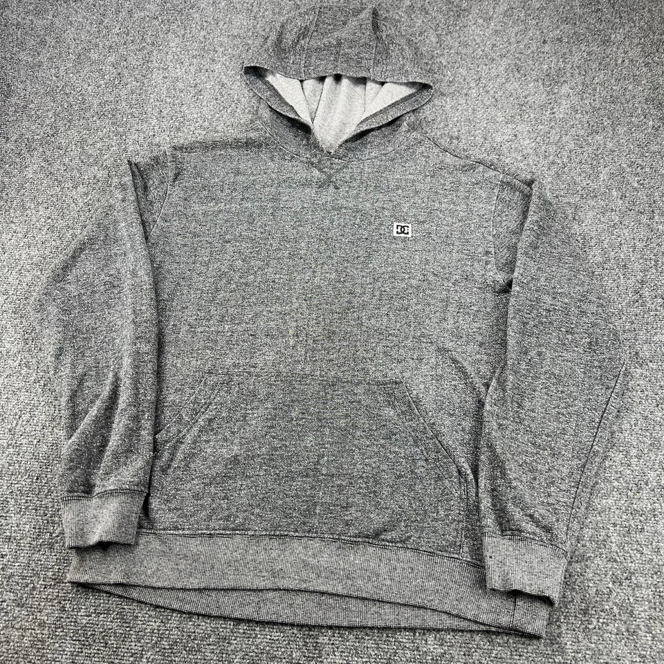 DC Shoe Co Hoodie Shirt Mens Medium Gray Cotton Long Sleeve Skate - Image 2 of 4