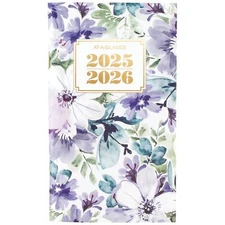 AT-A-GLANCE 2025-2026 Planner 3-1/2" x 6" Pocket Size 2 Year Monthly Planner ...
