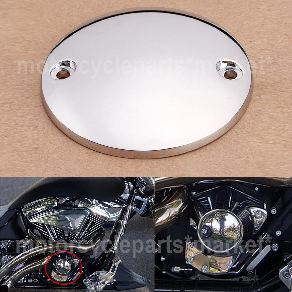 2 Hole Motorcycle Chrome Ignition Timing Points Cover For Harley