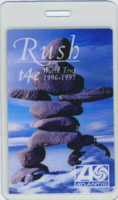 RUSH 1996-97 T4e Laminated Backstage Pass All Access