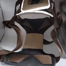 Top Paw Large Bergan Auto Dog harness with detachable lead Brown canvas EUC