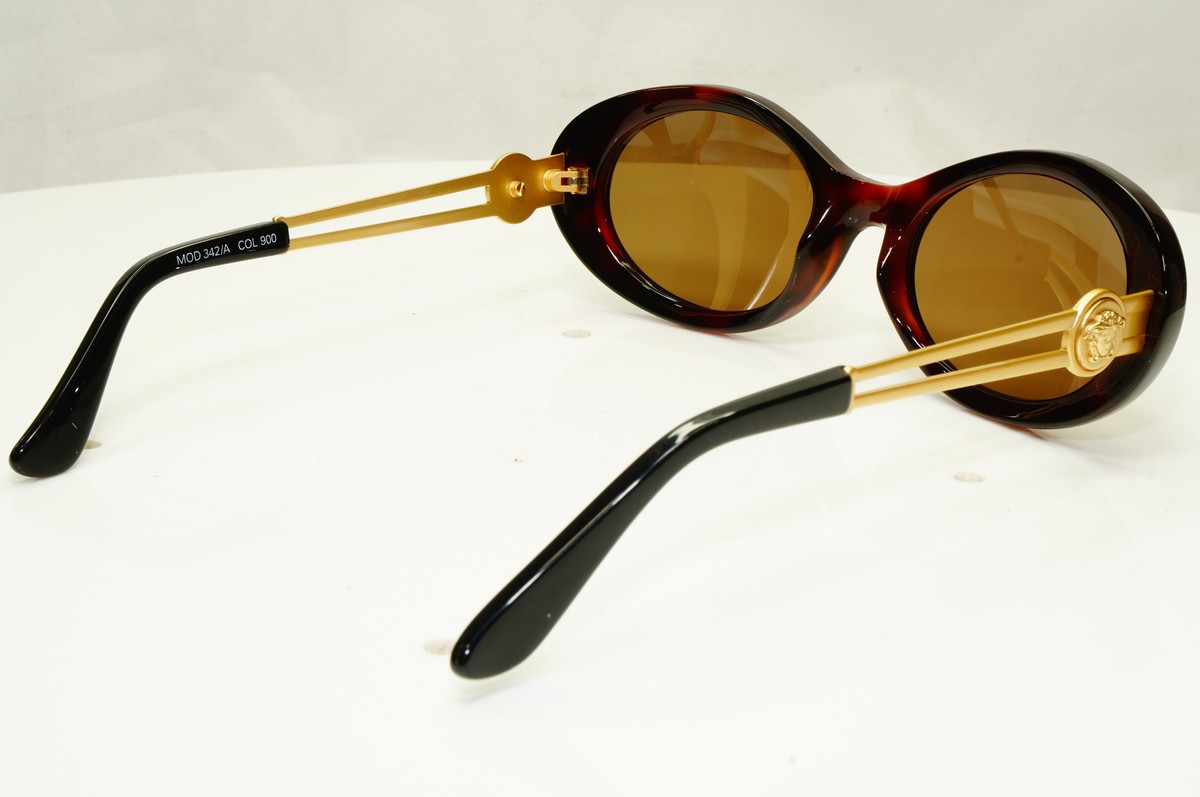 Gianni Versace 1996 Womens Vintage Gold Medusa Sunglasses MOD 342