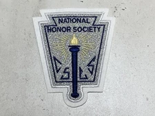 CUSTOM MADE National Honor Society Patch W/ Sparkle - White , Navy Blue And Gold