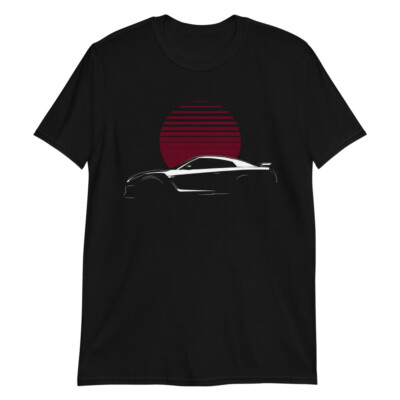 R35 GTR Outline JDM Tuning Japanese Short-Sleeve Unisex T-Shirt
