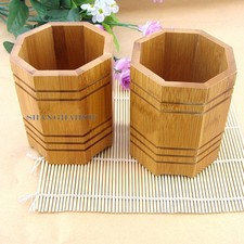 UK 1PCS Chinese Bamboo Wood Chopstick Storage Holder Pen Pencil Case Basket Box