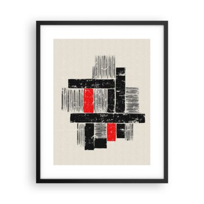 Affiche d'art d'un tableau carré abstrait végétal - Edition signée
