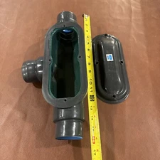 Ocal T68-4X-G Type T Conduit Body And Cover 2” Form 8 Gray Iron Dark Gray