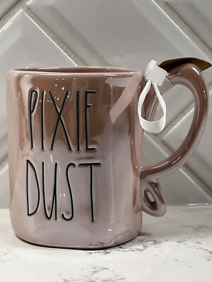 New 2022 RAE DUNN DISNEY ''Pixie Dust'' Iridescent Tinker Bell Mug Wing Handle HTF