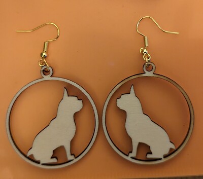 Weihnachtsgeschenk Französische Bulldogge Ohrringe Laser Cut - Nachricht für andere Hunderassen