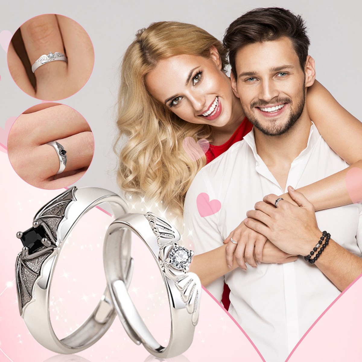 Angel Matching Promise Rings For Couples Best Friend Cute Love