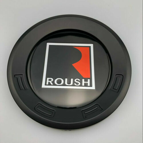 NEW ROUSH DECAL CHROME BLACK TRUNK DECK LID EMBLEM BADGE FIT 5.9"/15cm